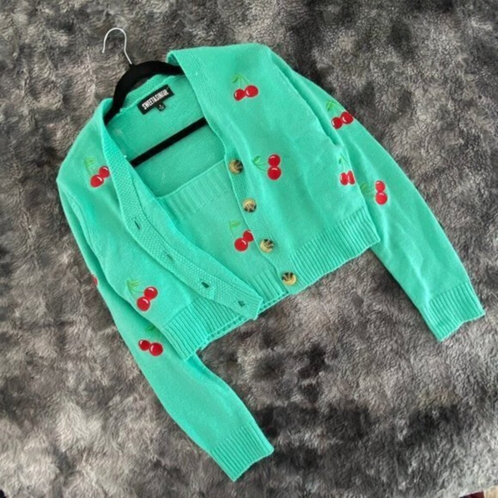 Sweet & Sinful Cherry Sweater Set